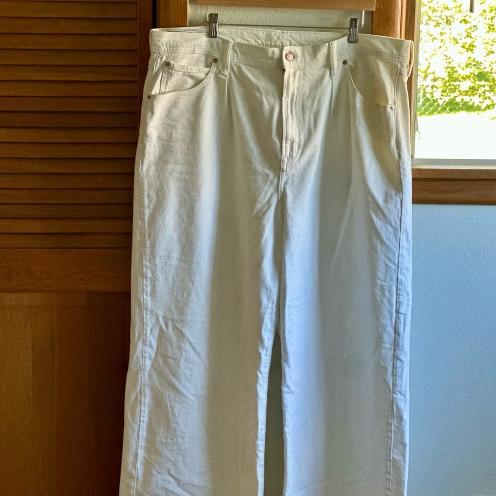 GAP White High-Rise Trousers